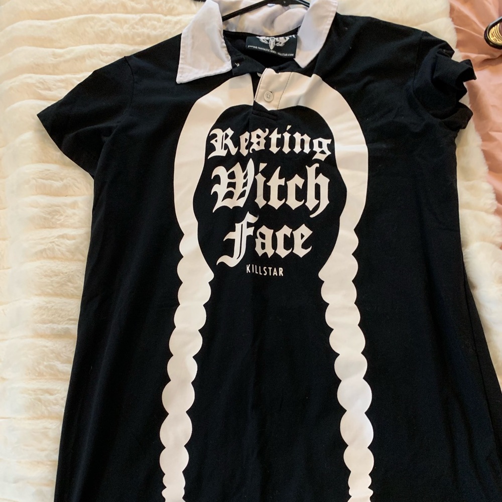 Collard Wednesday Addams killstar T-shirt